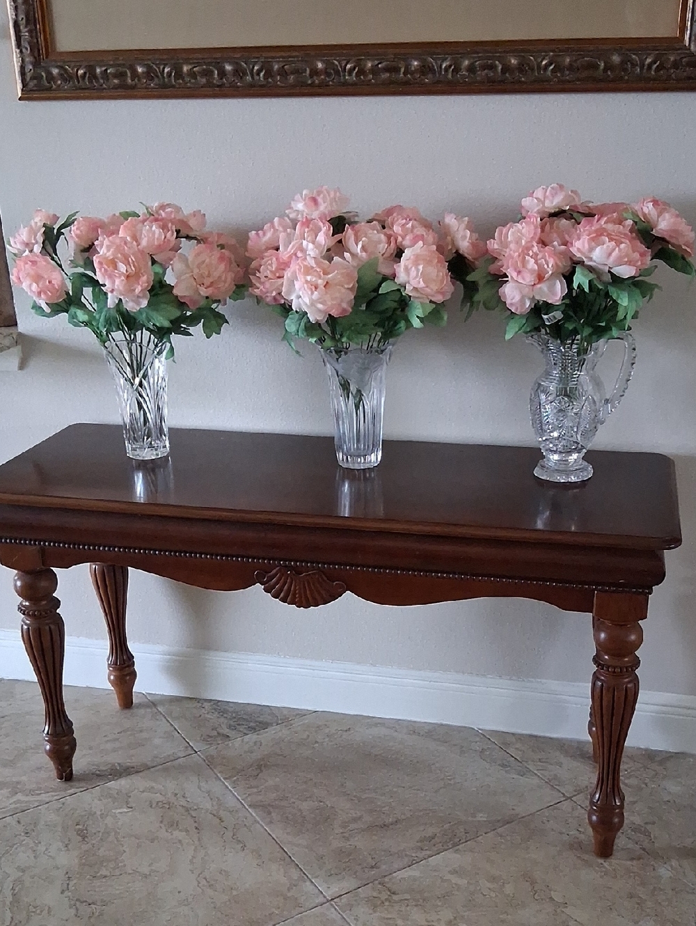 Artificial Silk Flower Pink Peony Flowers - Bundle of 6 Bushes - NWT